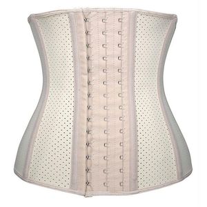 Shapers Femmes Latex Corset Taille Formateur Petits trous d'air Bustier Underbust Caoutchouc Corselet Post-partum Fajas Colombianas Reductora Sauna Ko