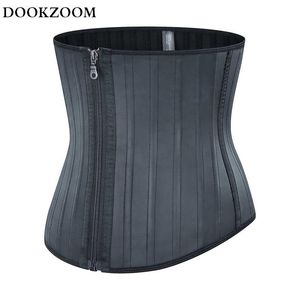 Femmes Shapers Latex taille formateur Corset sous-vêtements amincissants Shapewear femmes mince ceinture corps Shaper 25 acier désossé Cincher modélisation sangle