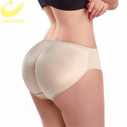 Formadores de mujeres LAZAWG Mujeres Body Shaper Butt Lifter Pantalones Buttock Hip Enhancer Briefs Shapewear Booty Fake Ass Pad Control Bragas 220830