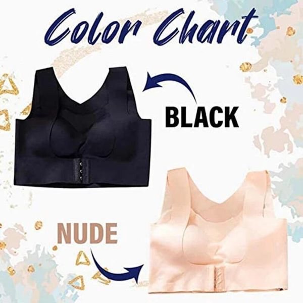 Moldeadores de mujer M-5XL Ropa interior Dos en uno Invisible Cruzada sin costuras Tops Sujetador push up Corrector de postura Bralette Cierre frontal Sin acero