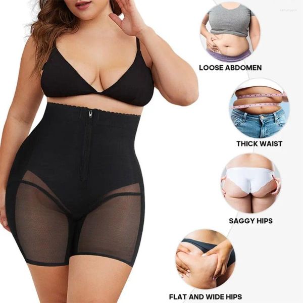 Shapers pour femmes M à XXL Femmes Shapewear Sexy Taille Haute Zipper Bulifting Rembourré Sans Soudure Culotte