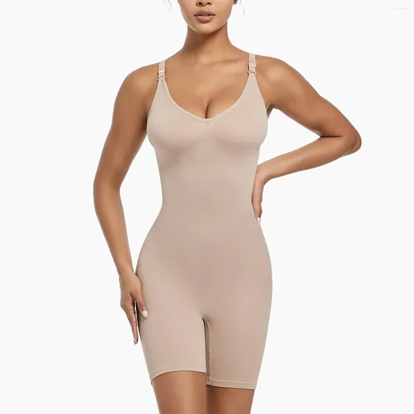 Femmes Shapers Mi Cuisse Body Bodybuilding Sous-vêtements Sexy Hanche De Levage Et Mise En Forme Haut Complet Du Corps Tricoté Costume