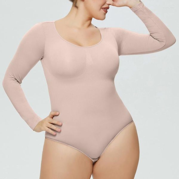 Femmes Shapers One-piece Shapewear Sous-vêtements Ventre-lifting Fesses Shaping Jumpsuit Femmes Corset à manches longues Minceur Body Shaper