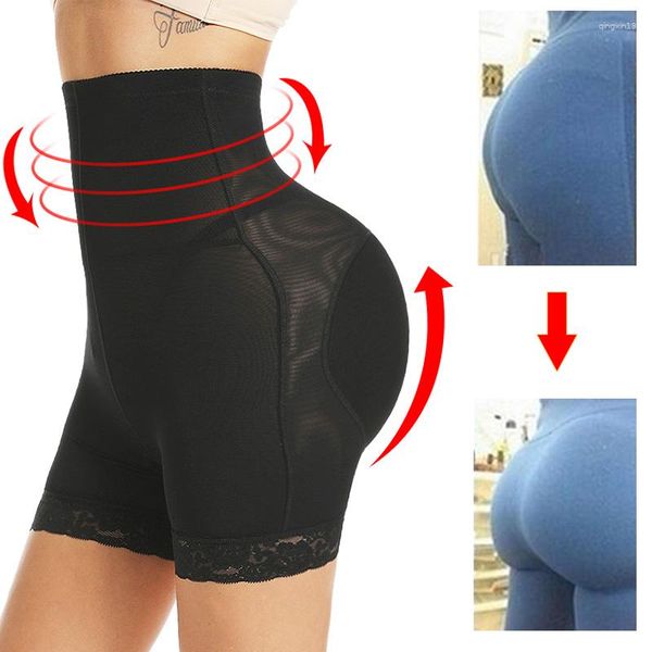 Moldeadores de mujer Acolchado BuLifter Hip Booty Enhancer Cintura alta Control de barriga Bragas Calzoncillos Fajas Ass Pad Shorts Body Shaper Ropa interior