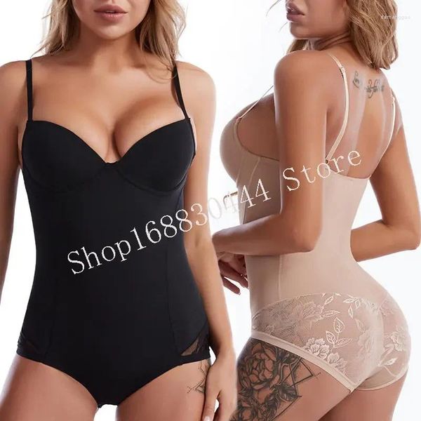 Shapers pour femmes, grande taille, corset une pièce, soutien de la poitrine, triangle en dentelle, sous-vêtements à sangle rembourrée