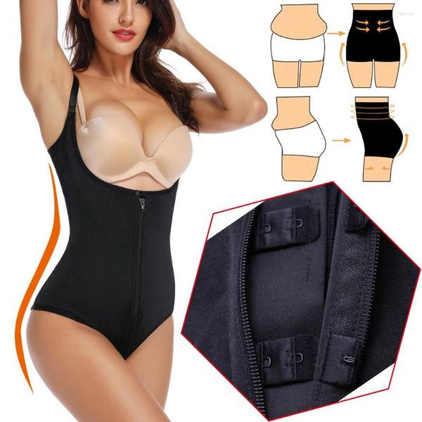 Femmes Shapers Plus La Taille Femmes Latex Serre-Taille Body Zipper Shapewear Ventre Plus Mince Corps Complet Shaper Corset Sous-Vêtements Correctifs