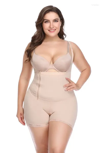 Formadores de mujeres Tallas grandes Mujeres Shapewear S-6XL Control firme Entrenador de cintura Body Shaper Tummy Cremallera Adelgazamiento Ropa interior BuBodysuits