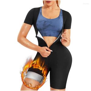 Traje de Sauna moldeador para mujer, camisa para perder peso, entrenador de cintura para el sudor, chaleco moldeador de cuerpo para Fitness con cremallera