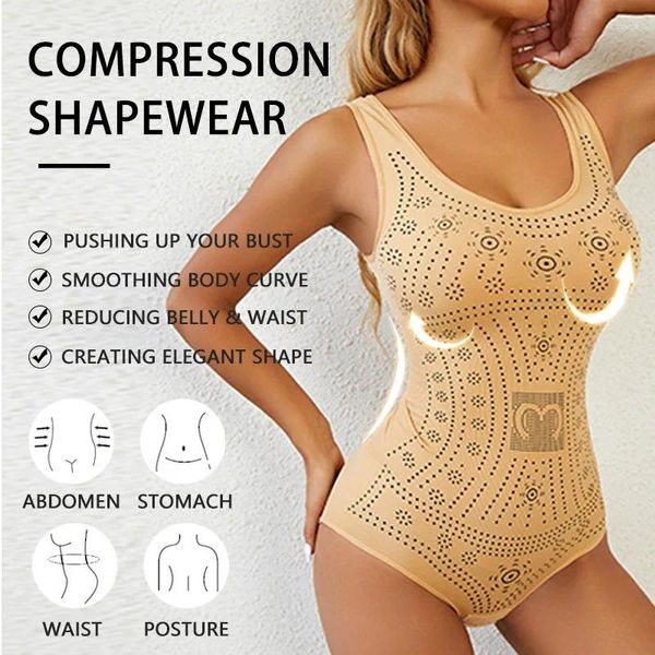 Shapers pour femmes Bodys de bodys imprimées imprimées plus taille de type ventre