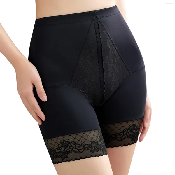 Formadores de mujeres Boyshorts sin costuras Bragas Panel de encaje de cintura alta Lencería sexy Control de barriga Funda Vientre Mujeres BuLifter Shapewear