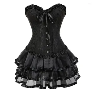 Damesvormers Sexy korsetten top voor vrouwen plus size kostuum Burlesque Corset Bustier en rokset tutu jurk Victoriaanse modedogels