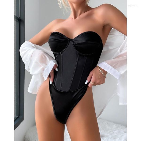 Femmes Shapers Sexy Combinaison Tendance Et Cool Style Élastique Satin Soutien-Gorge Avec Slim Fit Mince Reliure Anneau En Acier