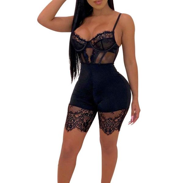 Intimo modellante da donna Sexy Lingerie di pizzo Shaper Donna Accogliente Indumenti da notte Indumenti da notte Tuta attillata Tuta rossa e nera