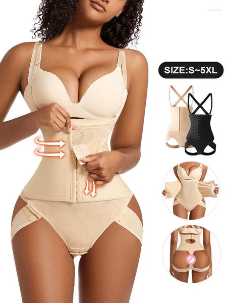 Formadores de mujeres Sexy Shapewear Cintura Body para mujeres Adelgazante Body Sculpting Trainer Black Skin Full Shaper