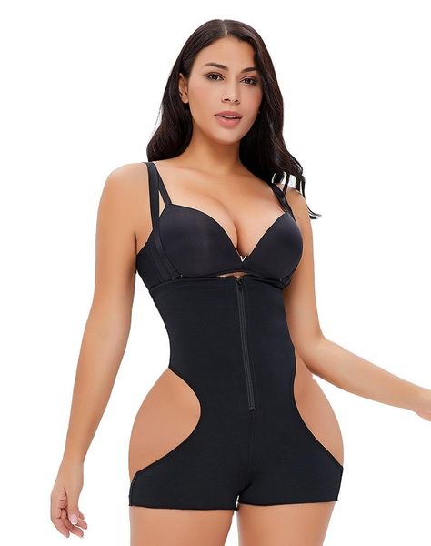 Moldeadores de mujer Ropa interior sexy con correa para el hombro Cintura alta Bragas delgadas con control de barriga Moldeador de cuerpo femenino BuLifter Fajas BodyMujeres