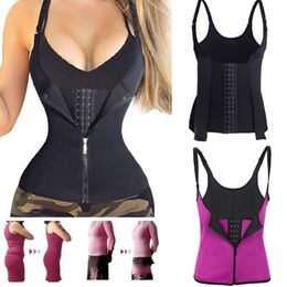 Femmes Shapers Shaper taille formateur gilet Corset femmes Cincher fermeture éclair crochet corps Shaper Cincher contrôle du ventre sous-vêtements amincissants Push Up chemise 230504