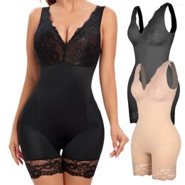 Dameshoeders Shapewear voor vrouwen buikcontrole vlakke buiklicharts midden dij bulifter kant vol lichaam shaper