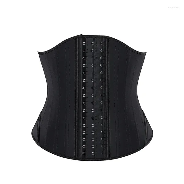 Formadores de mujeres Torso corto Huesos de acero Látex Cintura Entrenador Corsé Body Shapewear Mujeres Tummy Shaper Belly Sheath Sllimming Belt