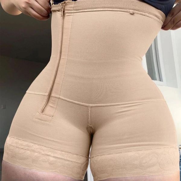 Shapers pour femmes Side Zipper Body Shapewear Lift de ventre haute taille haute mais leasqueur de contrôle du ventre