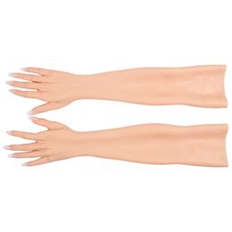 Moldeadores de silicona para mujer, guantes modelo de mano para mujer, manga de piel altamente simulada, cubierta de brazos artificiales, cicatrices, travestis, escondite de cicatrices