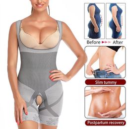 Shapers voor dames Afslankend ondergoed Bodysuit Body Shaper Waist Trainer Volledig vest Shapewear Postpartum Recovery BuLifter