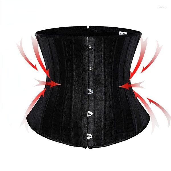 Formadores de mujeres Corsé sólido Ropa interior de mujer y ropa exterior con cordones deshuesado sin copas Bustier Tallas grandes Underbust Corset 24 Entrenador de cintura de acero