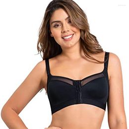 Moldeadores de mujer Solid Unshock Training Cross Back Sujetador deportivo Compresión fija a prueba de golpes Implante de senos Sujetadores dedicados Ropa interior correctiva