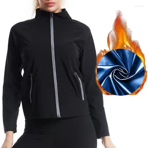 Dames Shapers Sweatjack Taille Trainer Shirt Gewichtsverlies Saunapak Workout Body Shaper Top met zijzak