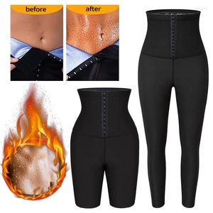Femmes Shapers Sweat Sauna Pantalon Body Shaper Perte de poids Minceur Taille Formateur Shapewear Ventre Thermo Leggings Cinq/Neuf Point Shorts