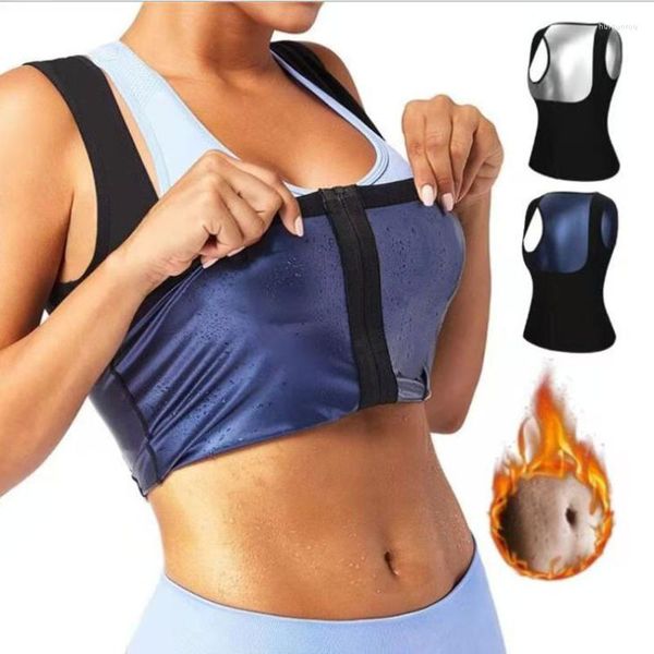 Chaleco moldeador para el sudor para mujer, traje de Sauna para mujer, camisa moldeadora, entrenador de cintura para pérdida de peso, corsé, Tops adelgazantes, entrenamiento