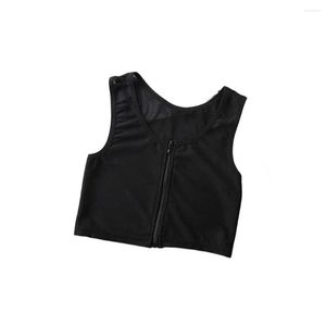 Femmes Shapers Débardeur Poitrine Shaper Gilet Chemise Sous-Vêtements Élastiques Renforcer Bandage Renforcé Court Respirant Vêtements Femmes