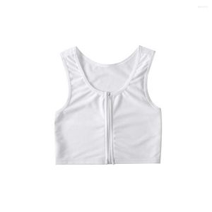 Camiseta sin mangas moldeadora para mujer, chaleco moldeador de pecho Tomboy, ropa interior deportiva elástica Trans, vendaje, ropa transpirable corta reforzada