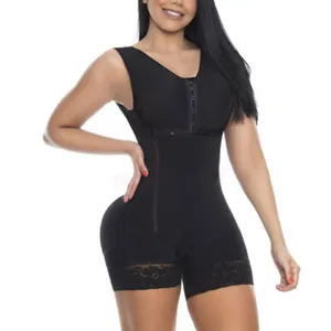 Women's Shapers The Front Hooks Full Comfortabele Compressie Faja Bodysuit Max Tummy Control met BH-zweet om af te vallen