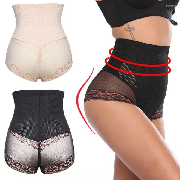 Femmes Shapers Mince Dentelle Corps Shaper Taille Moyenne Culotte Ventre Minceur Sous-Vêtements BuLifter Shapewear Acier Os Correctif