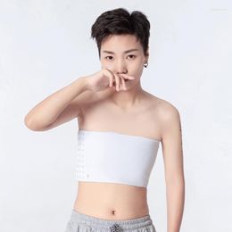 Dameshoeders Tomboy Bra Les Lesbische slanke borst Borstel Buckle Form Tank Top Undershirt Boob Tube Strapless Bandeau Casual Bust