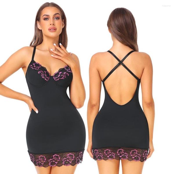 Moldeadores de mujer Tummy Tuck Body Shaping Frock Tight Bodycon Vestidos Backless Summer Sexy Lace Control Falda Tallas grandes Halter Dress