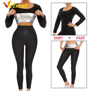 Dames Shapers Velssut Sauna Tank Top-legging voor dames Vet afslanken Zweetshirt-legging Workout Gewichtsverlies Fitness Body Shaper 230324