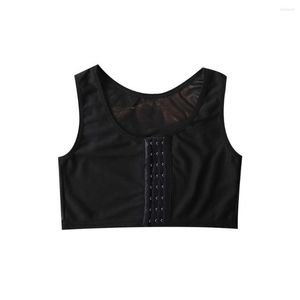 Damesjaberse vest borst shaper tanktop shirt binder trans elastisch ondergoed verband versterkte korte ademende kleding vrouw