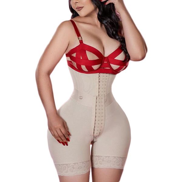 Corps de taille pour femmes Shaper Corps Shaper Femmes Shapewear High Copmer Trimmer Sexy Sexy Lace Pantes with Zipper Double Control Modeling Socle