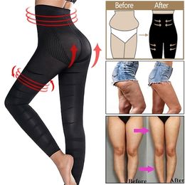 Moldeadores de cintura para mujer, adelgazamiento de piernas y barriga, mallas de compresión anticelulíticas, bragas de alto Control, modelador de muslos, adelgazante 220923