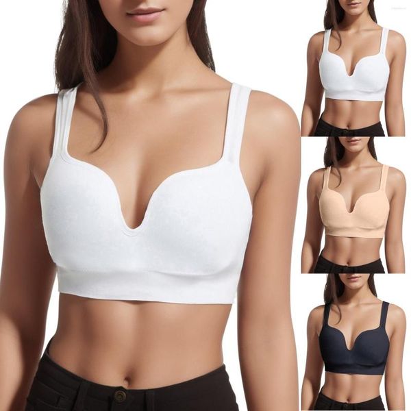 Moldeadores para mujer, camiseta sin mangas absorbente deportiva grande cómoda y Sexy para mujer, sujetador de fuerza de altura para correr, sujetadores de realce