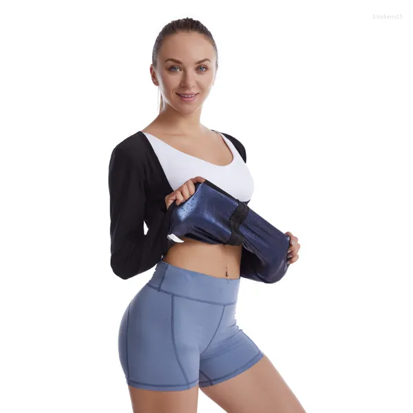 Shapers pour femmes Hauts de yoga à manches sauna pour femmes Perte de poids abdominale Shapewear Chemises d'entraînement amincissantes