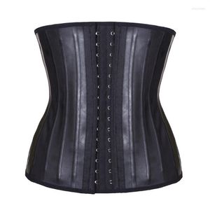 Corset en caoutchouc pour femmes avec surface lisse 2 couches de 25 corps en acier renforcé façonnant les vêtements corsets de cour
