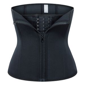 Damesjaberse vrouwen bodysuit latex trainer shapewear rits cincher corset slank buikpost postpartum modellering riem zwarte corrigerende riem 230519