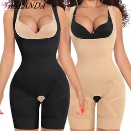 Formadores de mujeres Mujeres Body Shaperwear Cintura Entrenador Adelgazamiento Underbust Entrepierna abierta Fajas Control de barriga Cuerpo completo Shaper