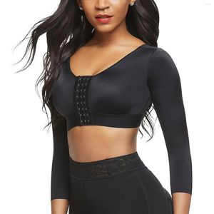 Shapers Femmes Femmes Mode Quotidienne Manches Longues Sous-Vêtements Dames Couleur Unie Entrée Avant Sans Fil Push-Up Sports Soutien-Gorge Plus Taille S-5XL