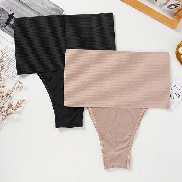 Formadores de mujeres Mujeres Bragas de control de cintura alta Transpirable Cómodo Elástico Intimates Shapewear Tummy Adelgazamiento Femenino Lingere Thong Shaper