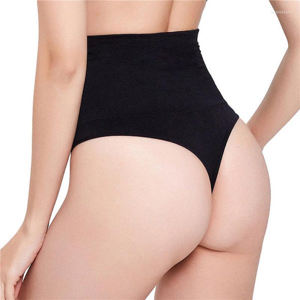 Shapers Femme Femmes High Taist Trainer Tummy Slimming Control Cincher Underwear Body Shaper Thong G-String Bulifter Panties Modeling Strap