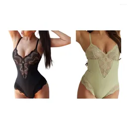 Mulheres Shapers Mulheres Lace Bodysuit Natação Praia Emagrecimento Shaping Shapewear Branco L