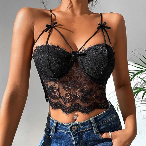 Femmes Shapers Femmes Dentelle Soutien-Gorge Sans Bretelles Satin Tube Top Crop Bustier Sheer Casual Blouse Tops Mini Boy Shorts Ceinture